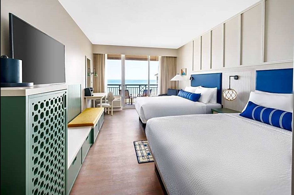 Beachfront hotel room